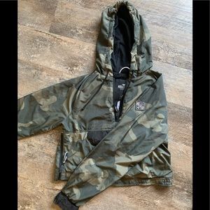 Hollister cropped rain jacket